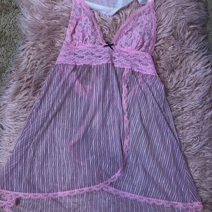 Victoria’s Secret Lace sexy slip pink with stripes